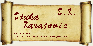 Đuka Karajović vizit kartica